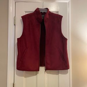 Suede red vest